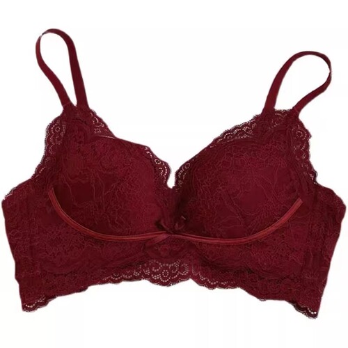 Sexy lace underwear for women, small breasts are gathered and enlarged, no steel ring, secondary breasts, anti-sagging, comfortable bra, pure lust set