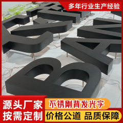 ステンレス製バックライト文字看板 アクリルミニ発光文字 クリスタル看板 広告用立体文字 カスタムメイド