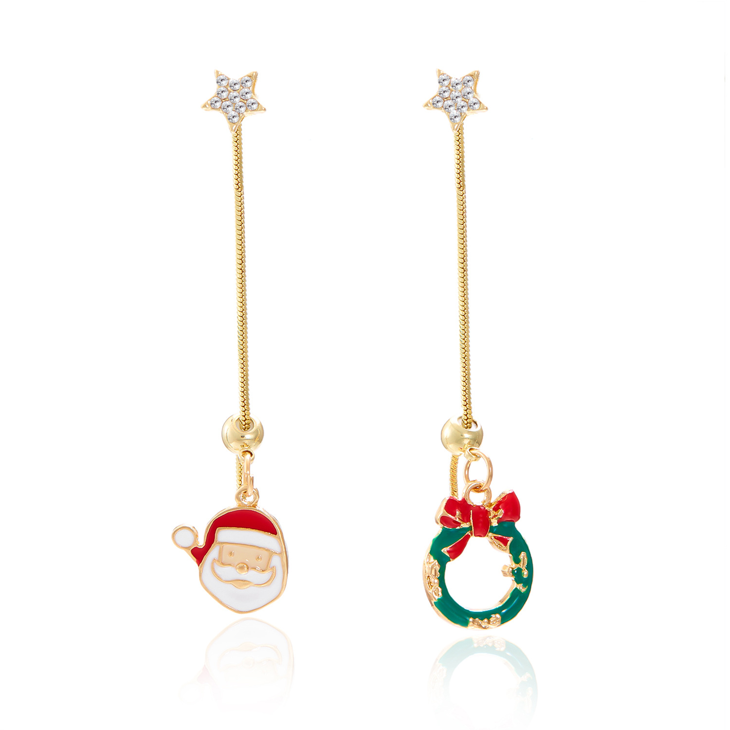 7g Weight Alloy Ear Needle Material Drop Earrings Classification 1 Pair Quantity Festival Occasion Alloy Material Christmas Festival Christmas Hat, Christmas Tree, Santa Claus Pattern Women's Gender Cute, Christmas Style 1 Pair Cute Christmas Christmas Hat Christmas Tree Santa Claus Alloy Drop Earrings 18