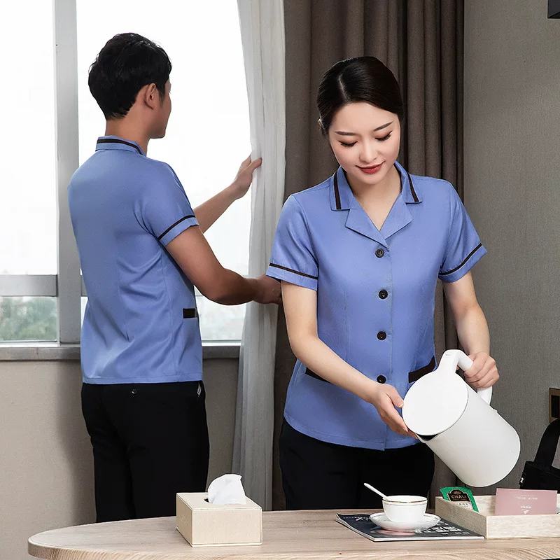 Room summer clothing for work, plus size, with short sleeve
