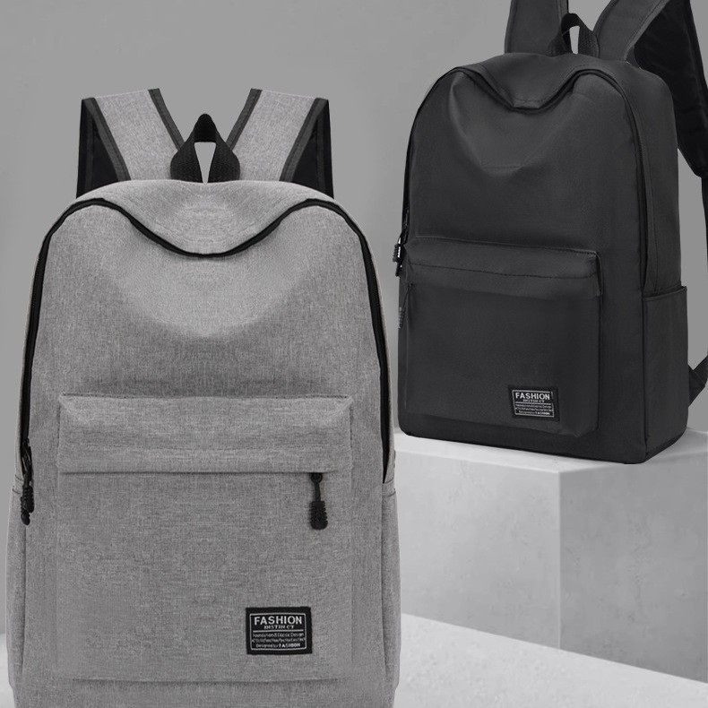 New double-back student backpack, large-capacity casual laptop backpack, customizable with logo, high-end Oxford cloth double-shoulder backpack for men