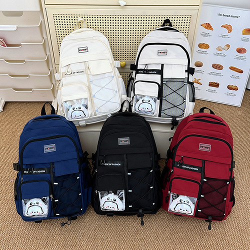 Junior high school students, male burden reduction and spine protection backpack, middle school students, schoolbag, high school girls, couple, large-capacity water-proof backpack
