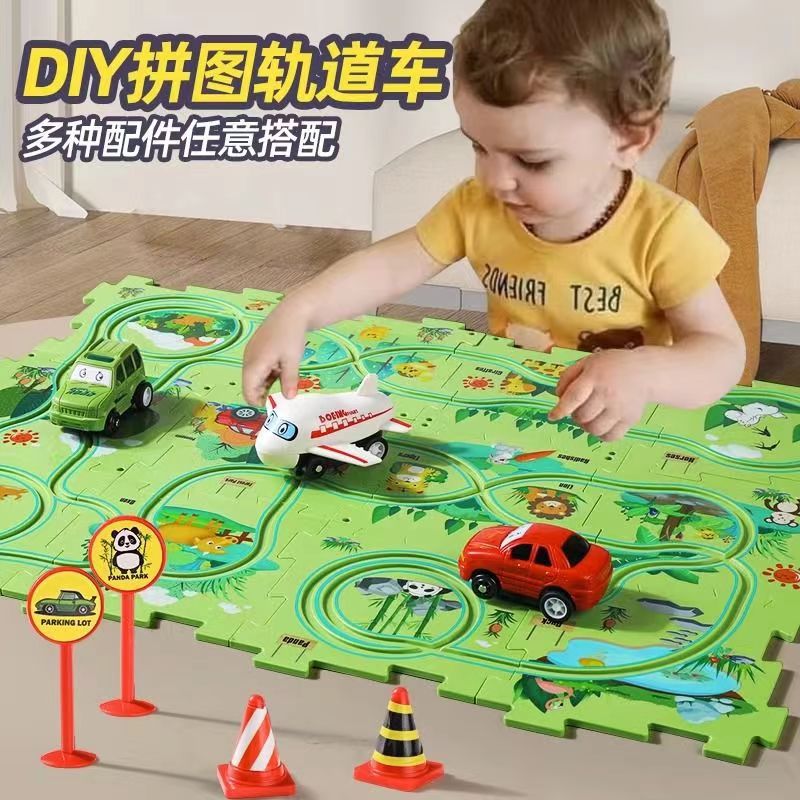 Coche de tren educativo para niños transfronterizos Avión eléctrico Coche Juguete Niño de 3 años de edad