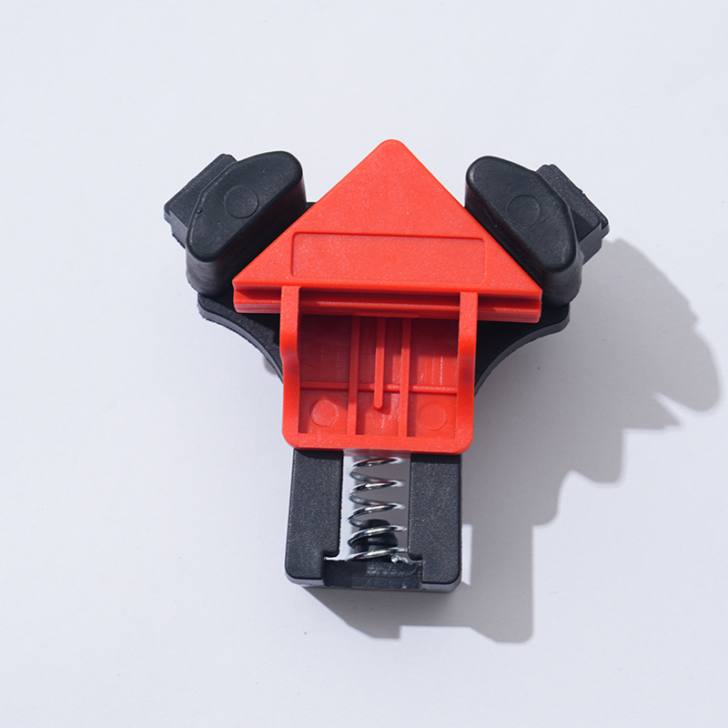 Abrazadera de ángulo recto 90° para carpintería y bricolaje, fijador para perforación y marcos, venta directa de fábrica al por mayor