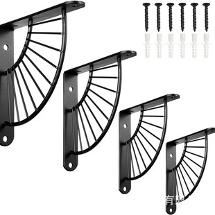 Fan-shaped partition bracket Wall shelf support shelf bracket iron tripod bracket shelf support