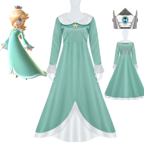 Super Mario Galaxy Rosalina Cosplay Costume Princess Dress Anime Rosalina Costume