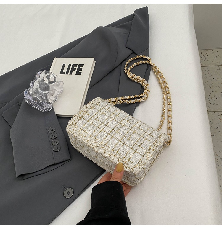 Borsa a tracolla donna con catena piccola borsa a spalla elegante_voghion.com