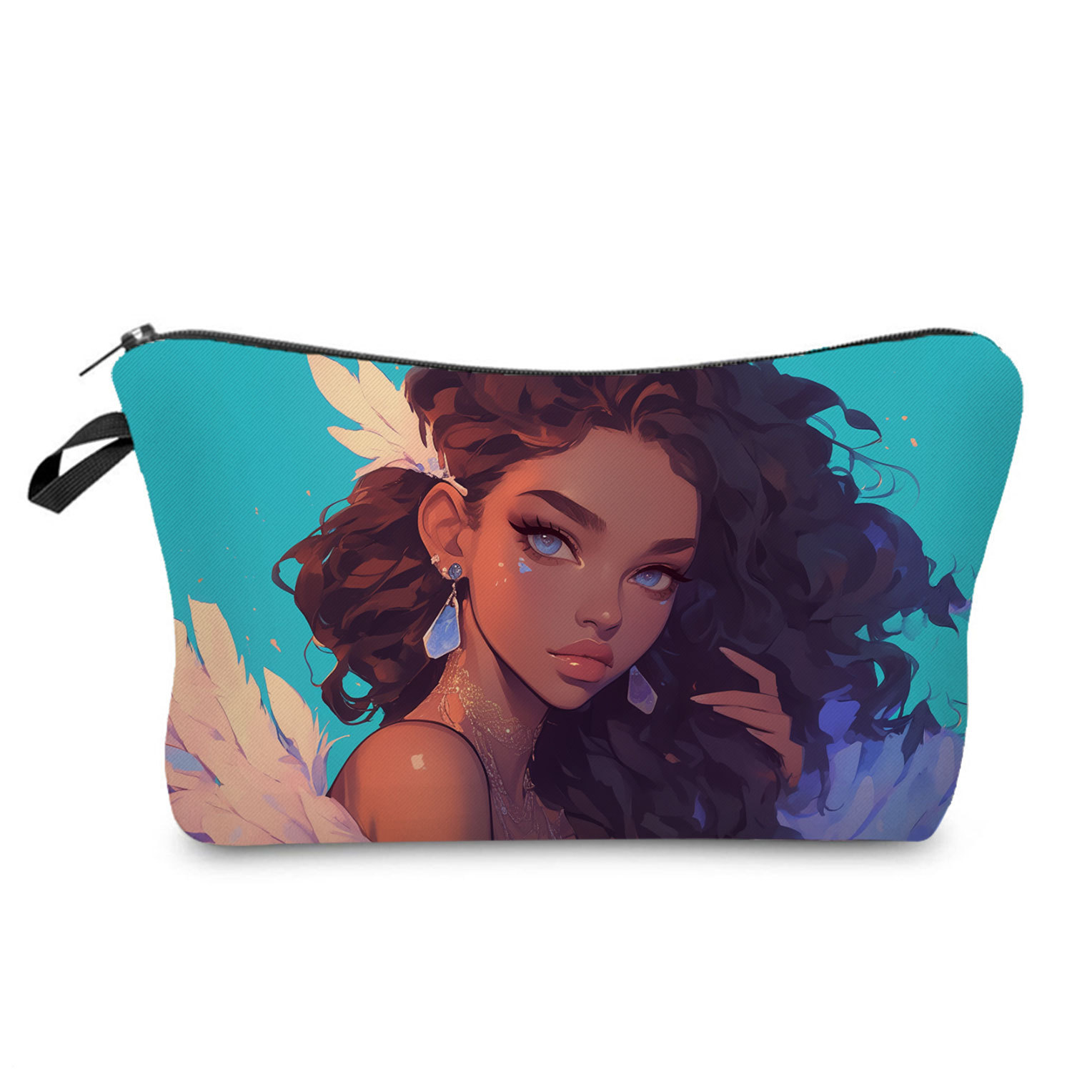 Small Size Streetwear Human Polyester Square Makeup Bags