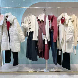 25冬杳帜极简风上衣毛衣裤裙羽绒服品牌折扣抖音快手直播一手货源