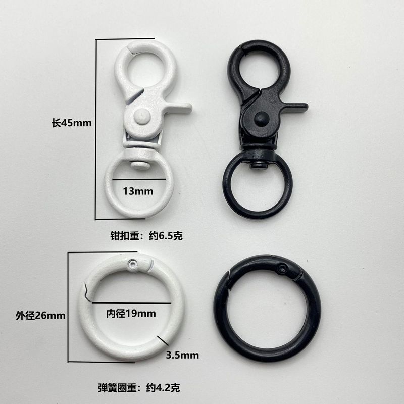 亜鉛合金製カラーペイント4分中型クランプ、スプリングリング、DIYキーホルダー、バッグアクセサリー、卸売|undefined