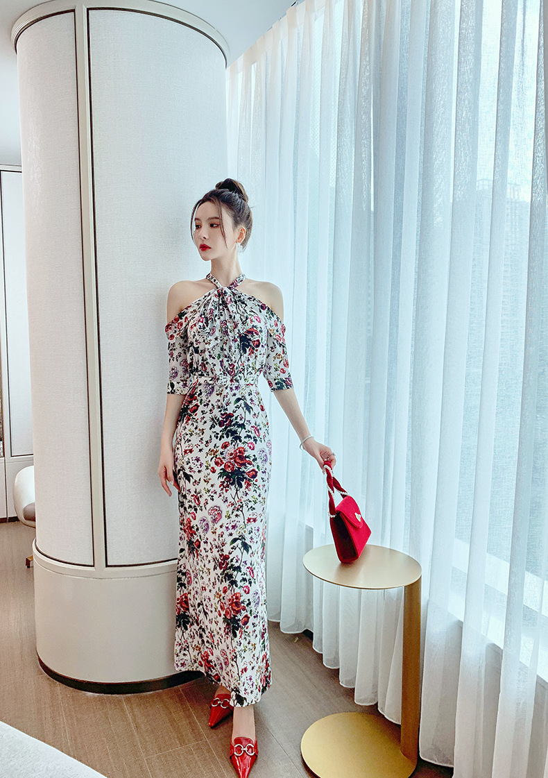 A2587 1220K VÁY ĐẦM LIỀN THÂN DÁNG DÀI NỮ CHOTDNG SEXY GỢI CẢM SEXY MÙA HÈ HỌA TIẾT HOA THỜI TRANG NỮ G04 SẢN PHẨM MỚI