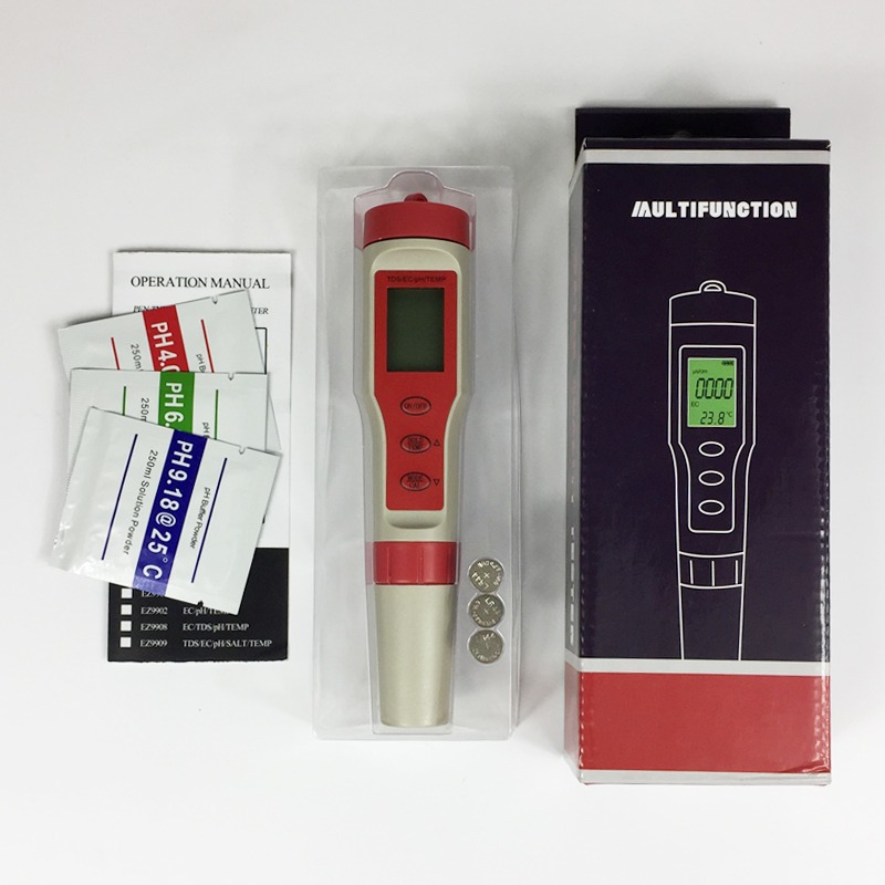 9908ˮ�ʷ�����TDS+pH+EC+TEMPˮ�ʲ��Ա��¶�PHֵTDSֵ�����