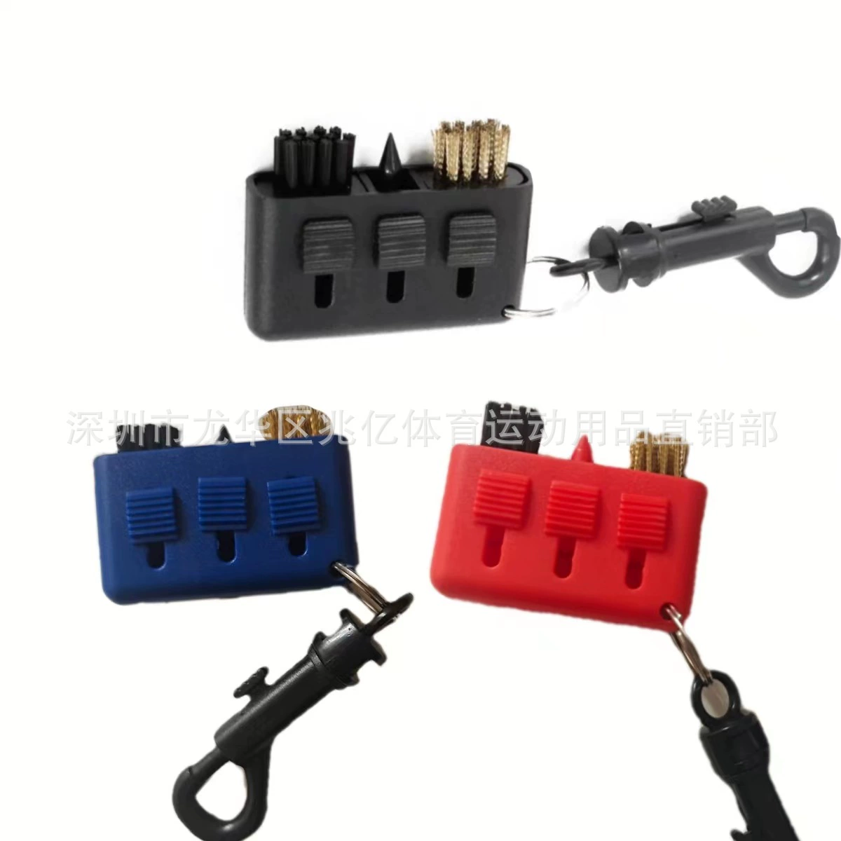 Щетка для чистки головок клюшек для гольфа, щетка для клюшек, щетка для чистки клюшек для гольфа «три в одном», щетка для чистки головок клюшек для гольфа