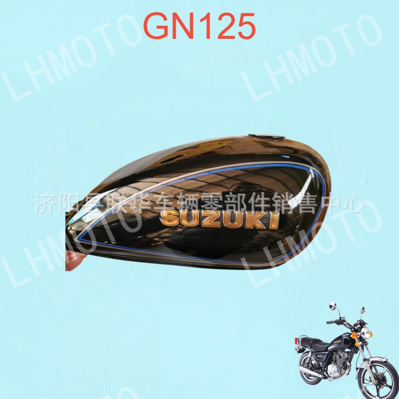 Suitable for Suzuki Gn125 Motorcycle Gasoline Tank, Fuel Tank, Black Prince Accessories and Equipment