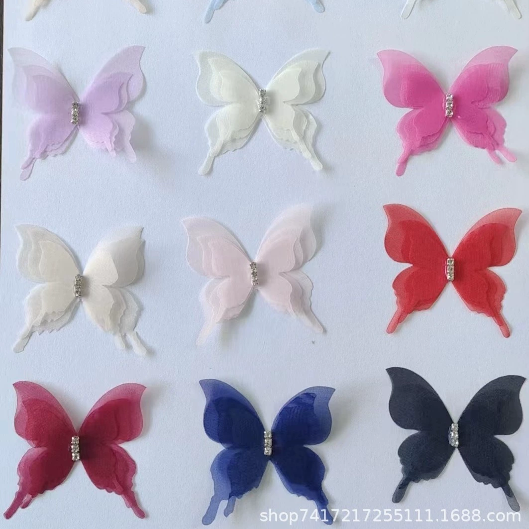 3-х слойный бриллиантовый тюль бабочка детское платье аксессуары заколки головные уборы аксессуары веер