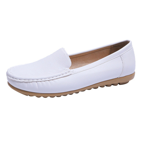 New nurse shoes, women's hospital work shoes, soft sole wedges, comfortable and breathable single shoes, solid color shallow mouth lazy shoes wholesale