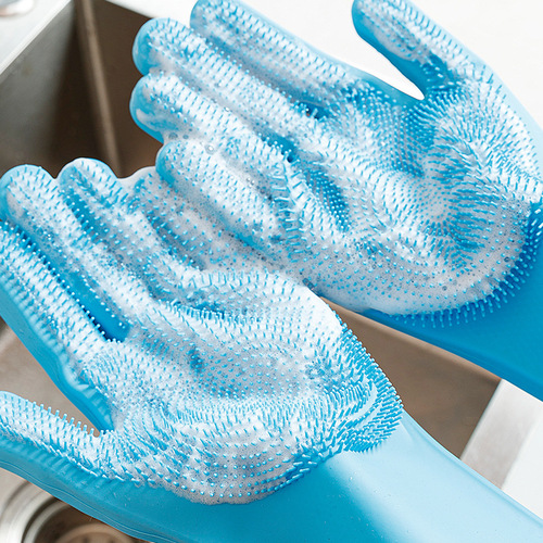 Pet bath massage dehairing glove bath brush dog bath brush pet massage brush high-quality silicone brush