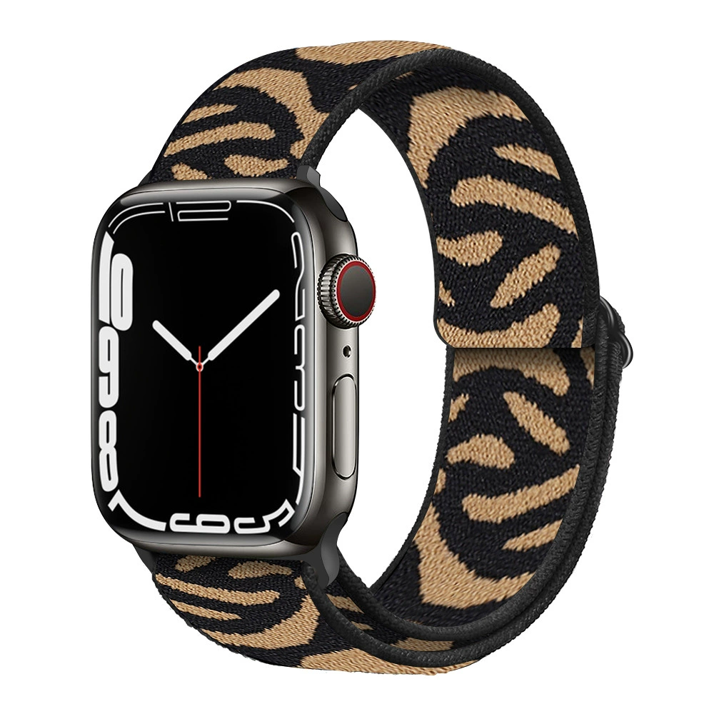 Ремешок для часов (Apple) для Apple Watch 5/6/7/8/SE, эластичный нейлоновый, пластиковый разъём, мультиразмер