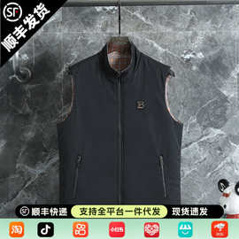 新款男款立领加厚棉服马甲休闲外套秋冬背心