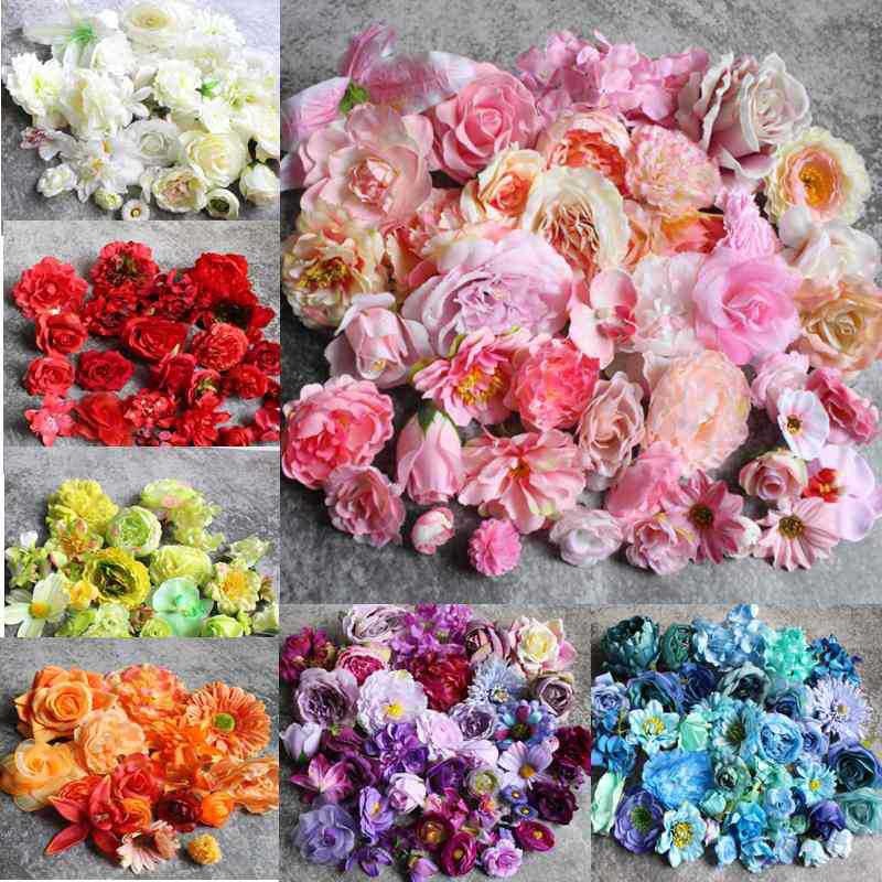 婚慶仿真花按斤仿真花頭假花DIY服裝飾品配件草帽裝飾拍照道具