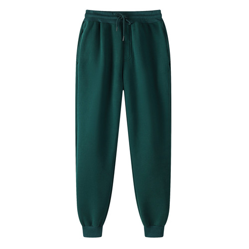 Men's and women's fleece 19-color sweatpants, smooth-surface ankle-tight sports pants, elastic waistband pencil pants, long pants—wholesale factory-direct products.