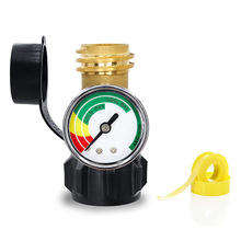 升级版黄铜压力表 适用于 5-40 磅丙烷罐 带 1 型泄漏检测器接口