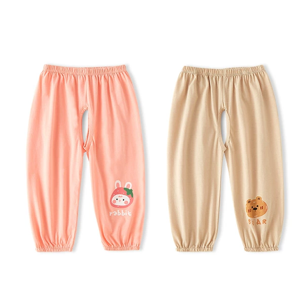 Khaki + pink 40 count combed cotton