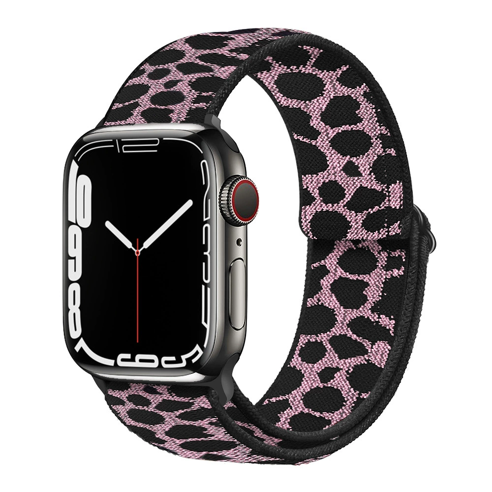 Ремешок для часов (Apple) для Apple Watch 5/6/7/8/SE, эластичный нейлоновый, пластиковый разъём, мультиразмер