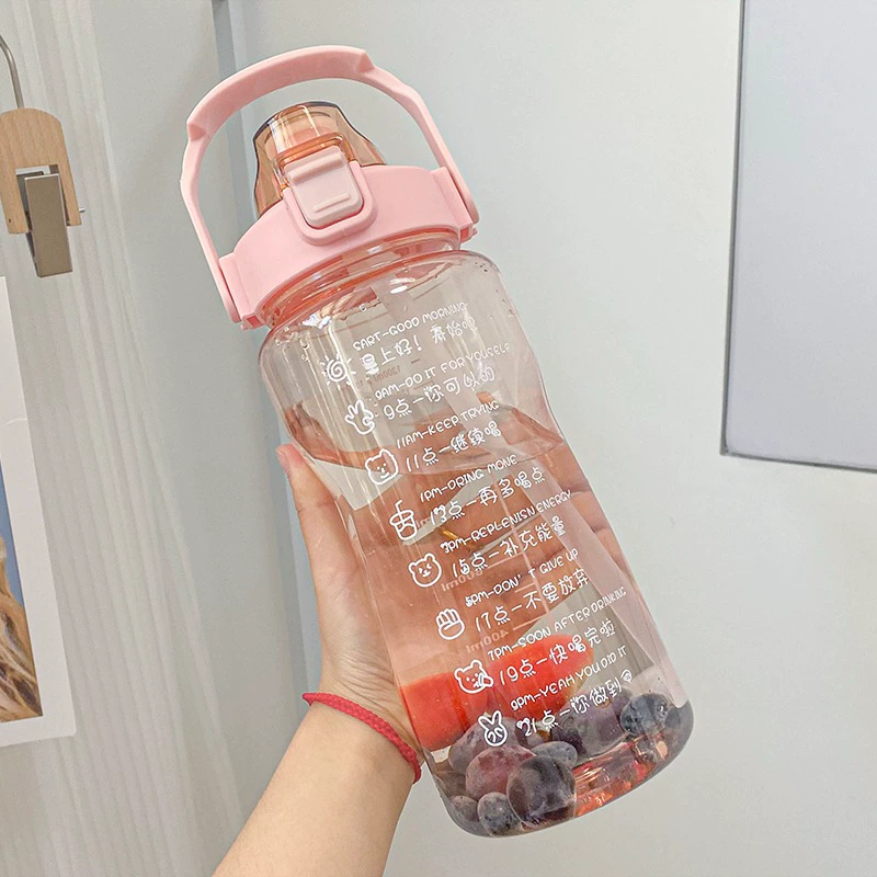 Противоопасная удобная соломка со стеклом, чайник, 2000 мл