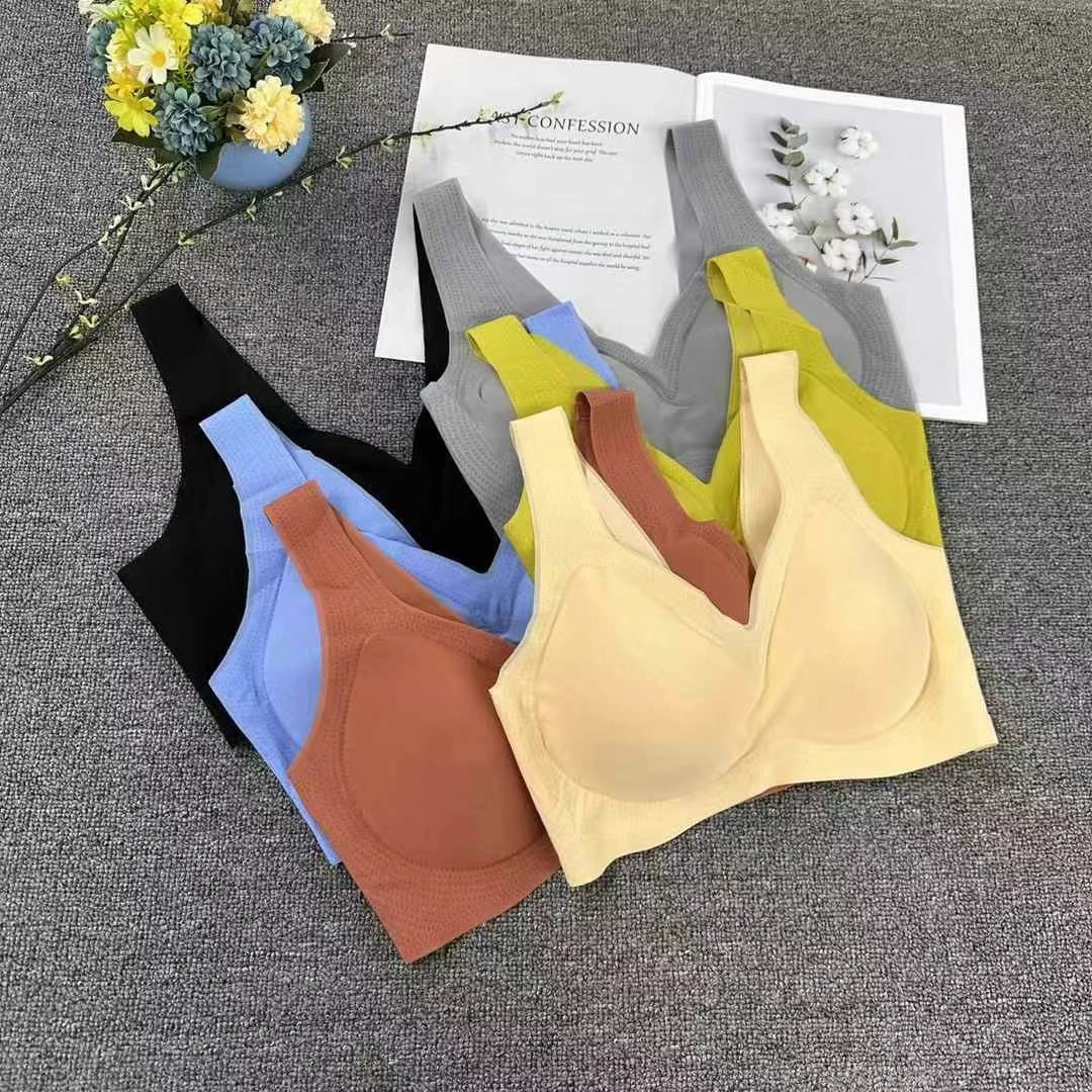 018 nueva taza de látex que no deja marcas, chaleco de mujer con espalda hermosa de alta calidad, sujetador de yoga sin anillo de acero, ropa interior deportiva para mujer