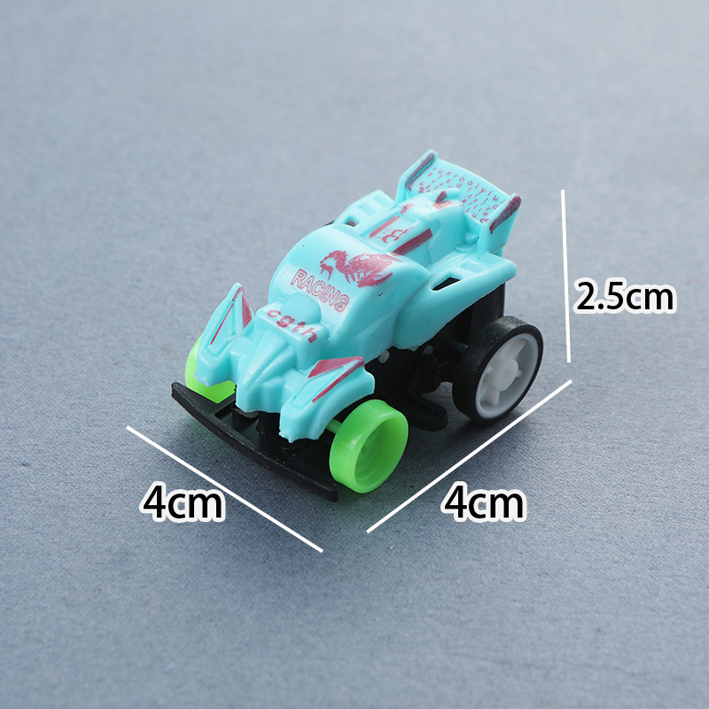 Color sólido tire del coche de jardín de infantes de los niños gadgets de dibujos animados lindo juguetes educativos mini prensa coche de carreras