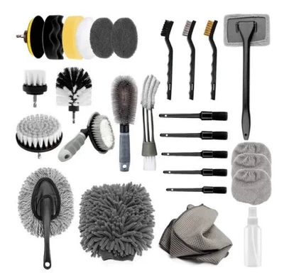 Car cleaning tools | Car Wheel Hub Details, Crevices - 28-piece-set