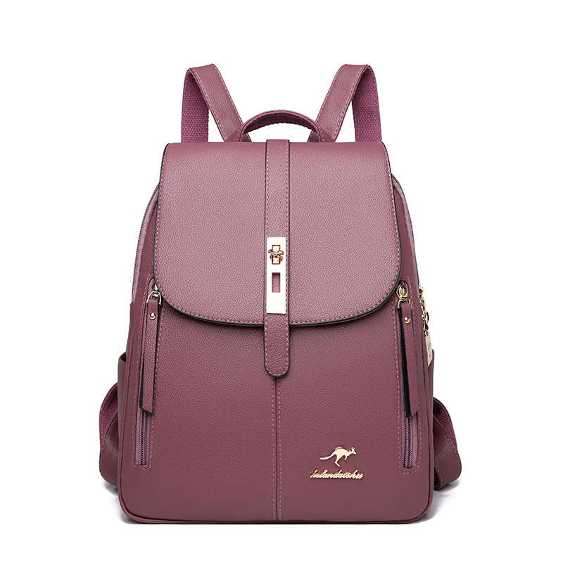 Mochila de mujer 2023 nueva cerradura antirrobo estilo coreano simple de gran capacidad mochila de viaje de las mujeres