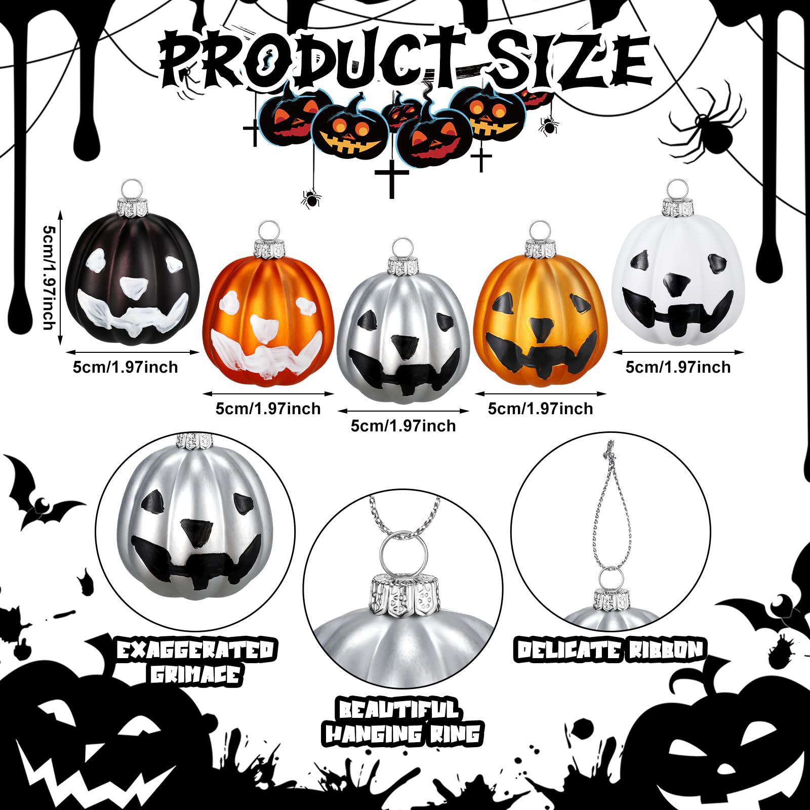 Inventario transfronterizo Halloween plástico multicolor calabaza fantasma fiesta calabaza bola de decoración
