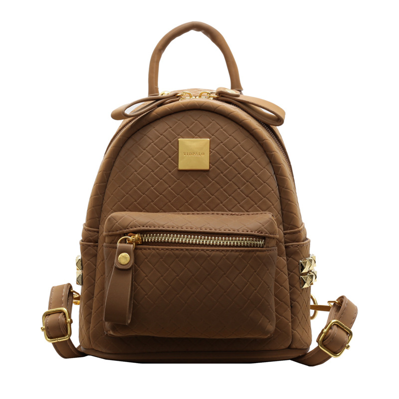 Mochila coreana de moda de estilo extranjero para mujeres simple color sólido bolso portátil de mujer 2025 nueva mochila de estudiantes de comercio exterior