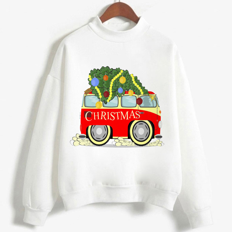 Christmas car print high neck long sleeve sweatshirt wholesale Nihaostyles clothing vendor NSXPF71700