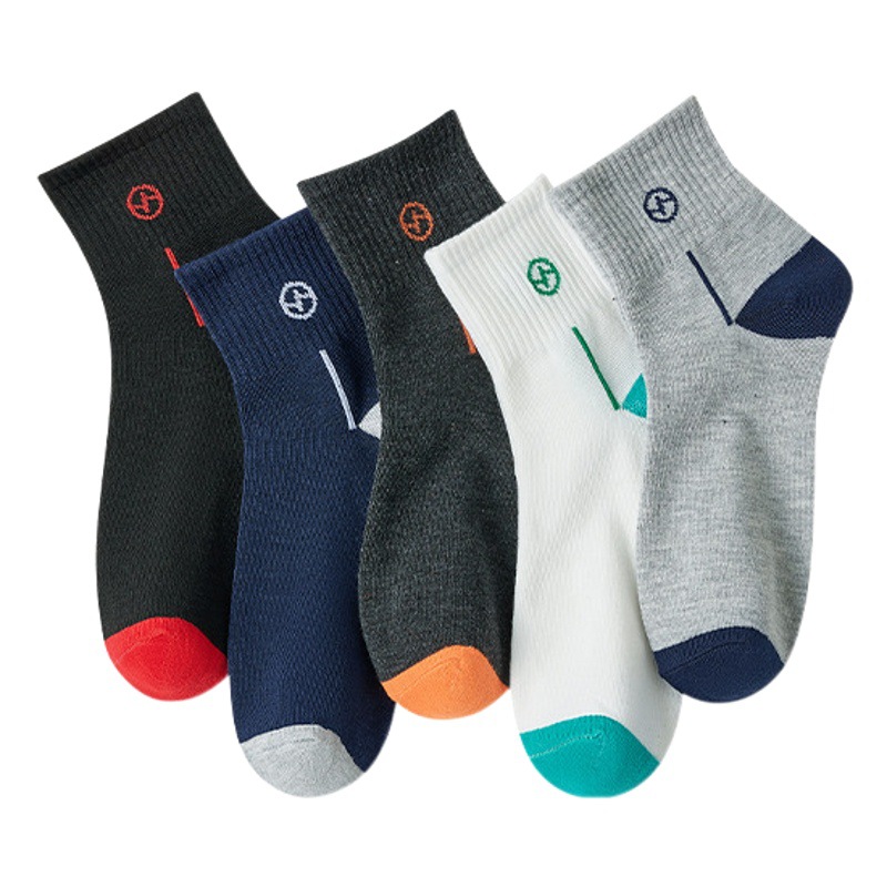 Calcetines Deportivos de Caña Media para Hombre Algodón de Poliéster Transpirable, Desodorante para Otoño e Invierno