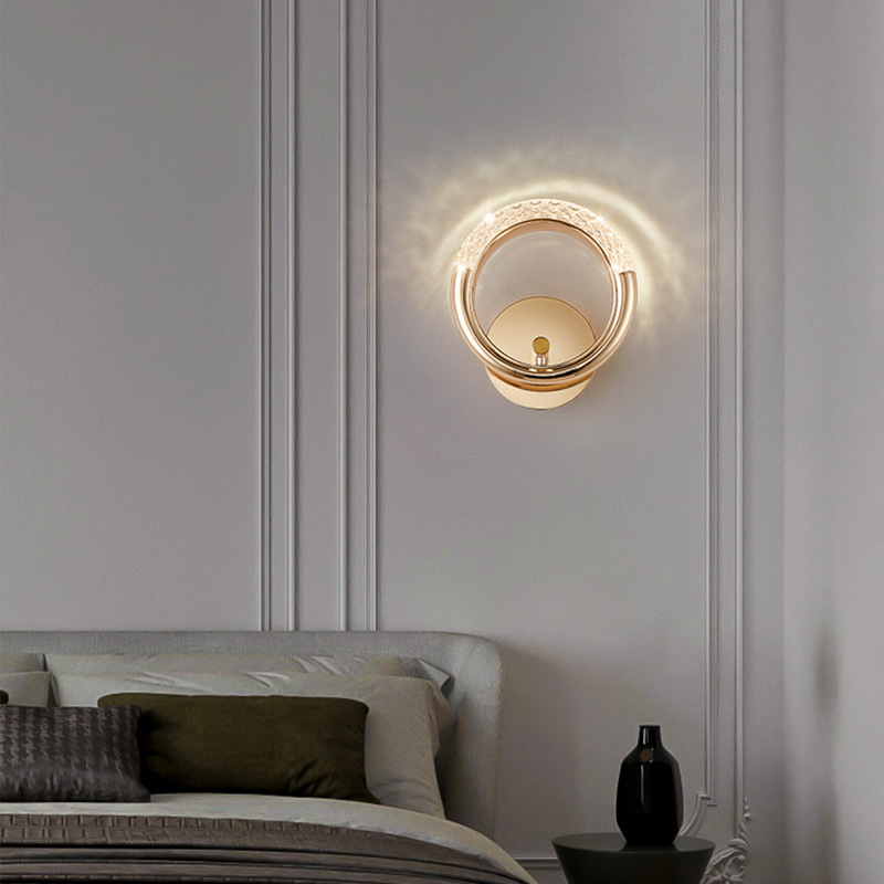 Nueva lámpara de pared de dormitorio de alto nivel, lámpara de cabecera minimalista, lámpara de pared de lujo, lámpara de pared super brillante, lámpara de sala de estar moderna