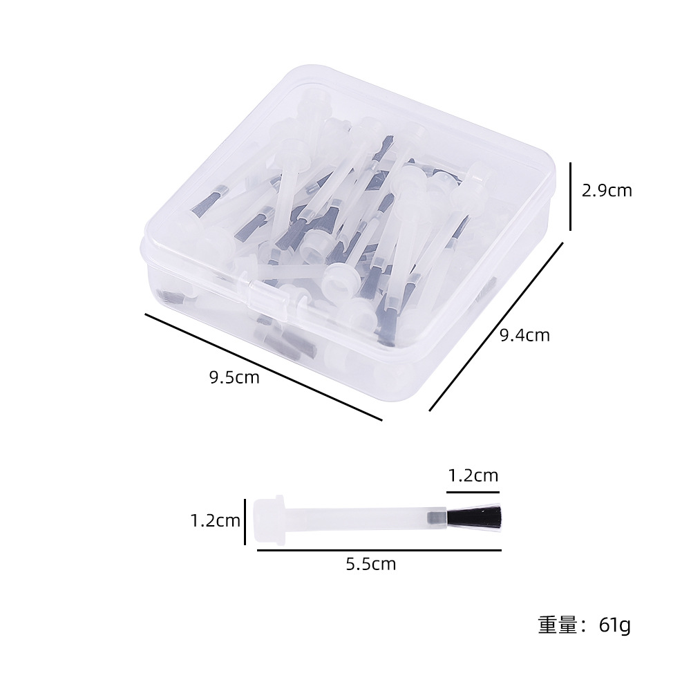 Nueva manicura con mango desechable cabeza plana cepillo de aceite de uñas desmontaje conveniente manicura herramienta desechable especial traje