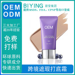 外贸工厂加工定制全英文遮瑕打底BB霜OEM 亚马逊有色保湿霜出口