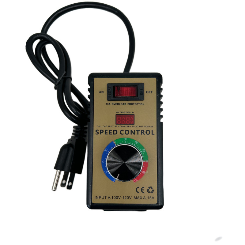 110V/120V 15A Overload Protection US Gauge Fan Angle Grinder Blower Hand Electric Drill Speed Control Controller