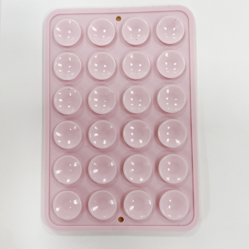 Funda de silicona antideslizante con ventosas para teléfono, 24 piezas en stock, soporte portátil móvil para teléfono, cuadrado, de silicona de una sola cara.