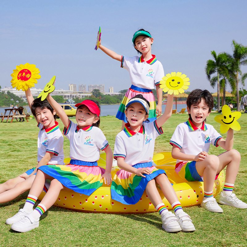 Summer kindergarten Garden clothes large class graduation clothes School uniform primary school student sportswear first grade class clothes 61 performance clothes