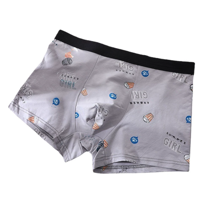 Специальное предложение ограниченного количества, мужские трусы-боксеры из чистого хлопка и модала, серия смешанных волос спереди и сзади, мужские боксеры с цветочным принтом, богатые