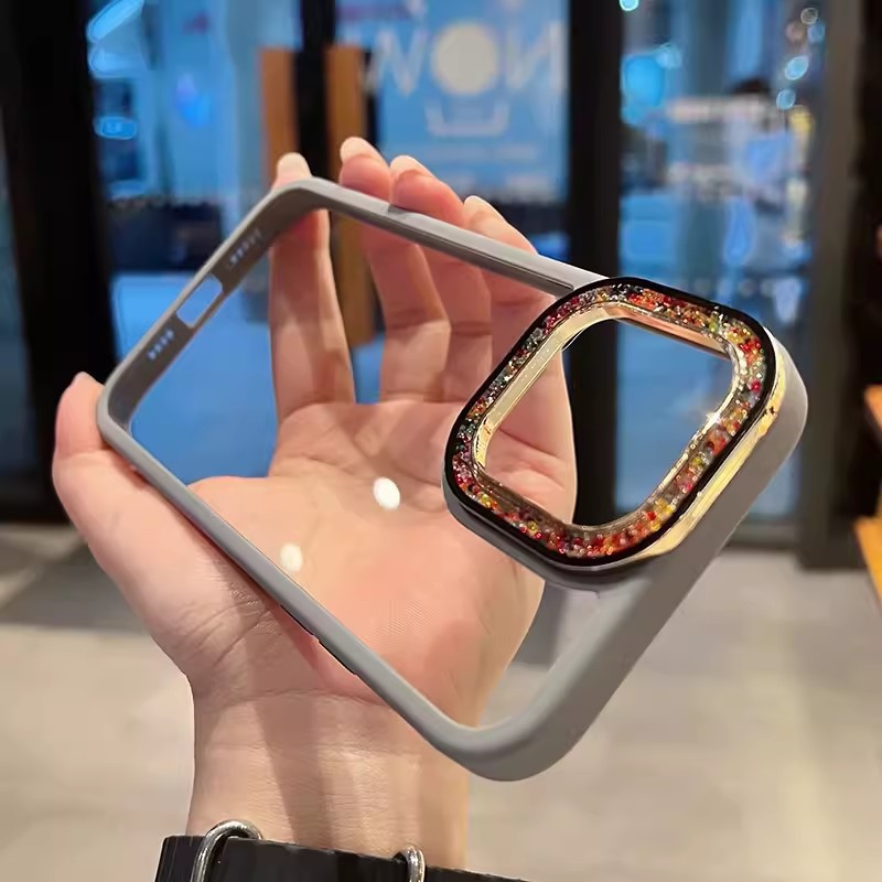 Yinhe serie IPhone16PROMAX lente de brillo Apple 15promax funda transparente para teléfono móvil para ip14