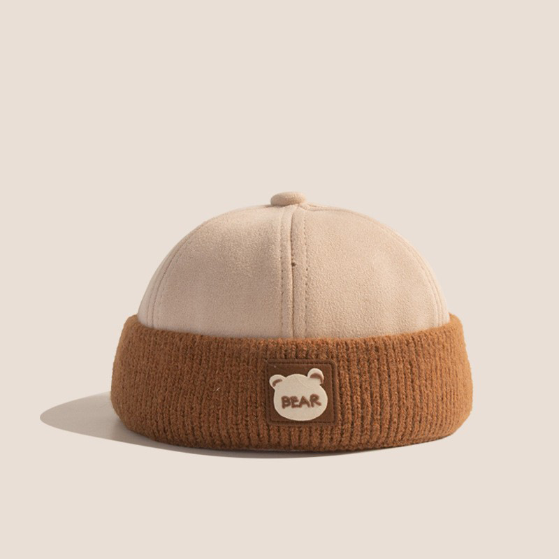 Otoño y invierno coreano estilo exterior sin bordes de color engrosado sombrero de niños para hombres y mujeres bebés caliente sombrero de piel de melón de moda universal