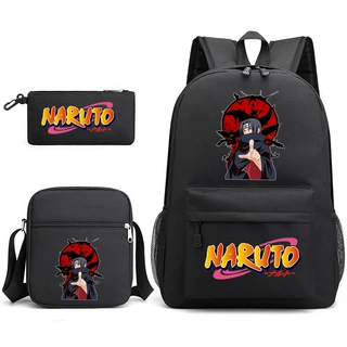 独立站亚马逊火影忍者naruto星空书包3件套定制笔袋单肩双肩背包