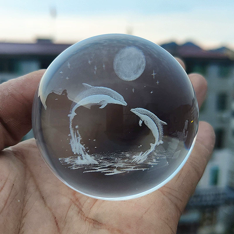 3D прозрачная хрустальная сфера Облака, Земля Звезда Небо Пилюли изделия Ремесла Под подарки Офис Лазер Сиденье Конор Луна Маятник/Маятник?