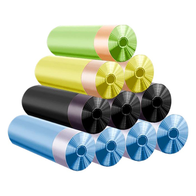 5-rollo de cordón bolsa de basura punto de ruptura bolsa de basura portátil cierre automático engrosada cuerda de cocina bolsa de plástico