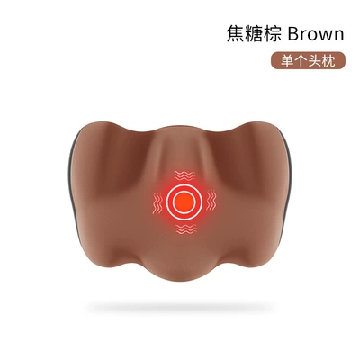Waist support heating waist pad seat back - single-headrest-caramel-brown-upgraded-massage-heating